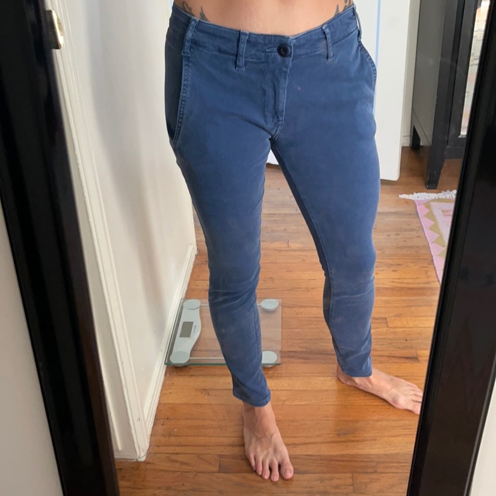 Corduroy blue skinnies